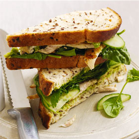 Chicken and advocado sandwich