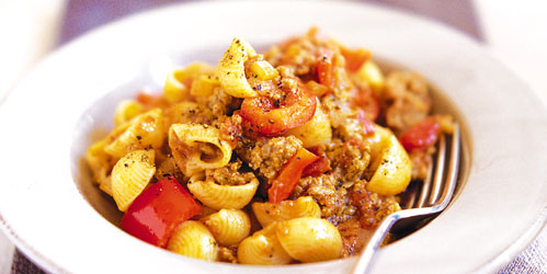 Red Pesto Lamb with Pasta