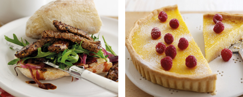 Steak Ciabatta & Lemon Tart recipes