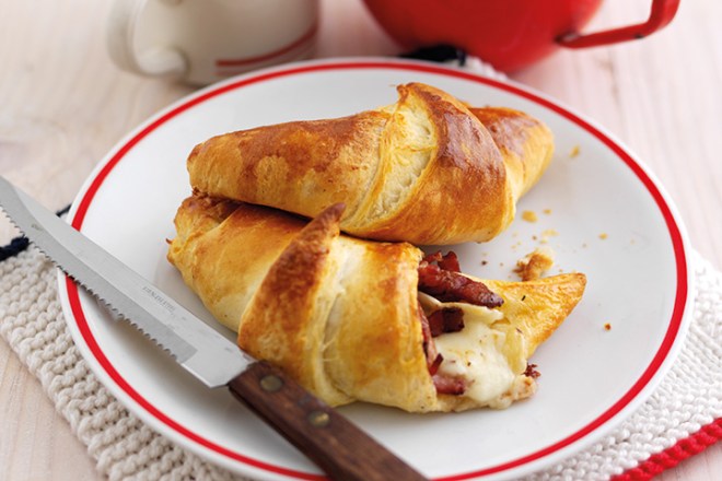 Bacon & Brie Stuffed Croissants