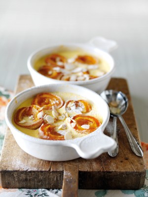 Apricots in Buttermilk Custard