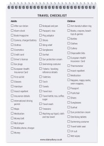 Essential Travel Checklist