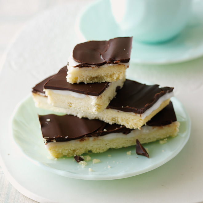 Chocolate Mint Biscuit Bars