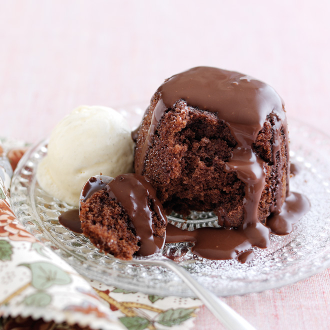 Speedy Chocolate Sponge Puddings