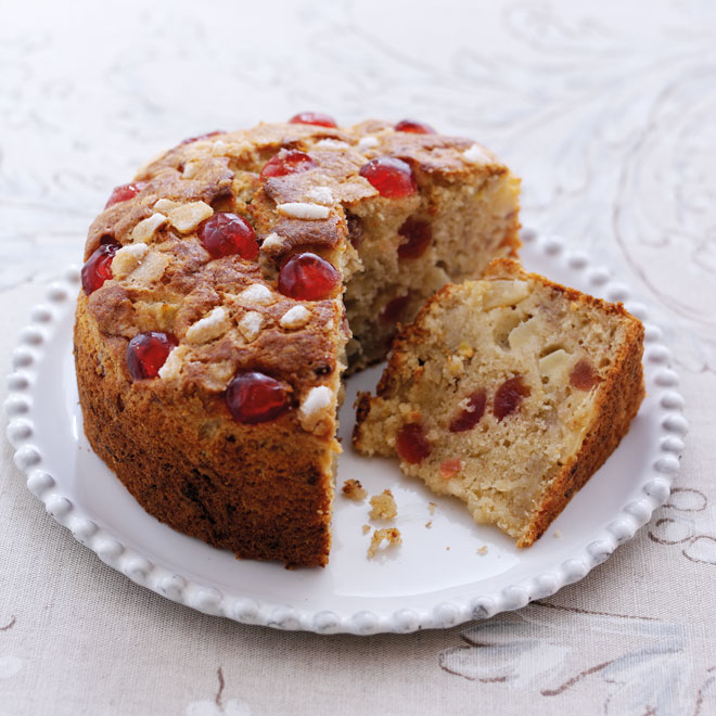 Cherry, Pineapple & Banana Cake