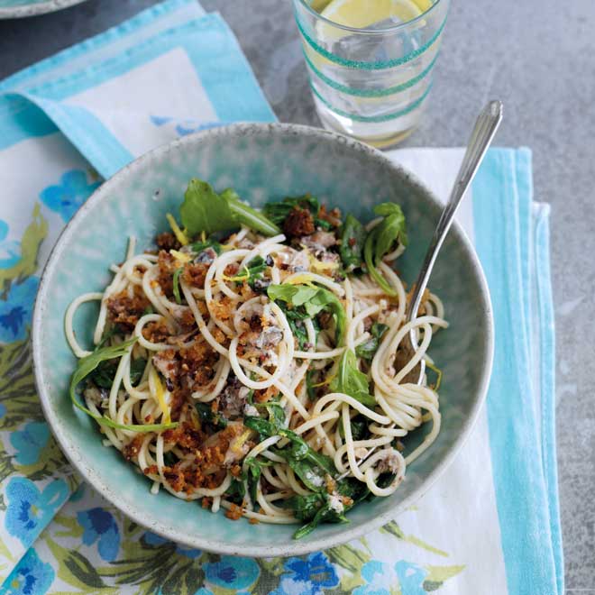 Sardine Spaghetti with Rocket